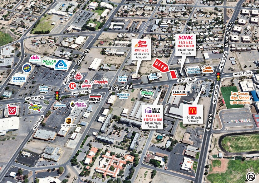 1601 El Paseo Rd, Las Cruces, NM à vendre - Photo de l’immeuble – Image 1 sur 4