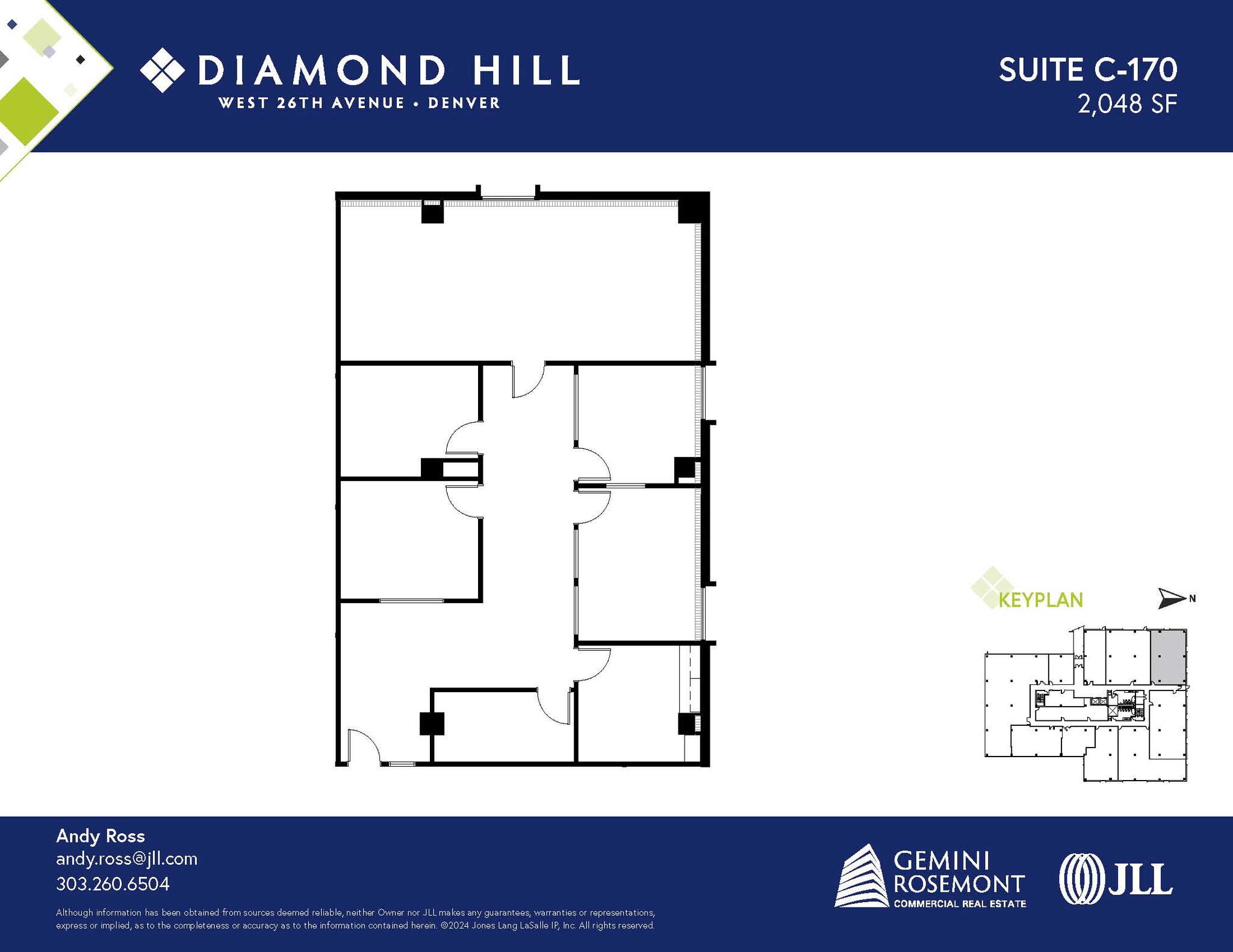 2490 W 26th Ave, Denver, CO à louer Plan d’étage– Image 1 sur 2