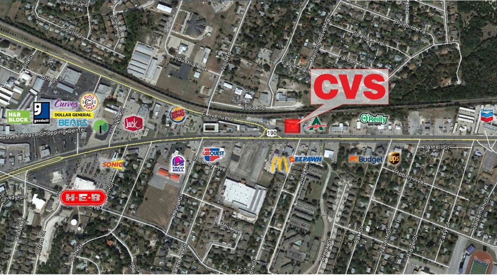 1407 E Highway 190, Copperas Cove, TX à louer - Aérien – Image 2 sur 2