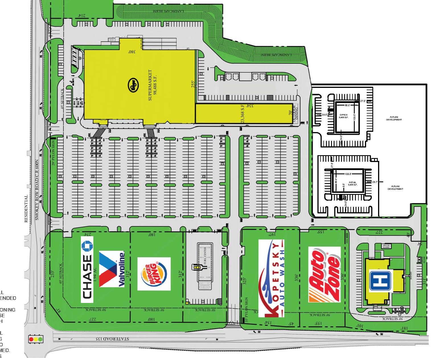 5891 IN-135, Greenwood, IN à louer Plan de site– Image 1 sur 2