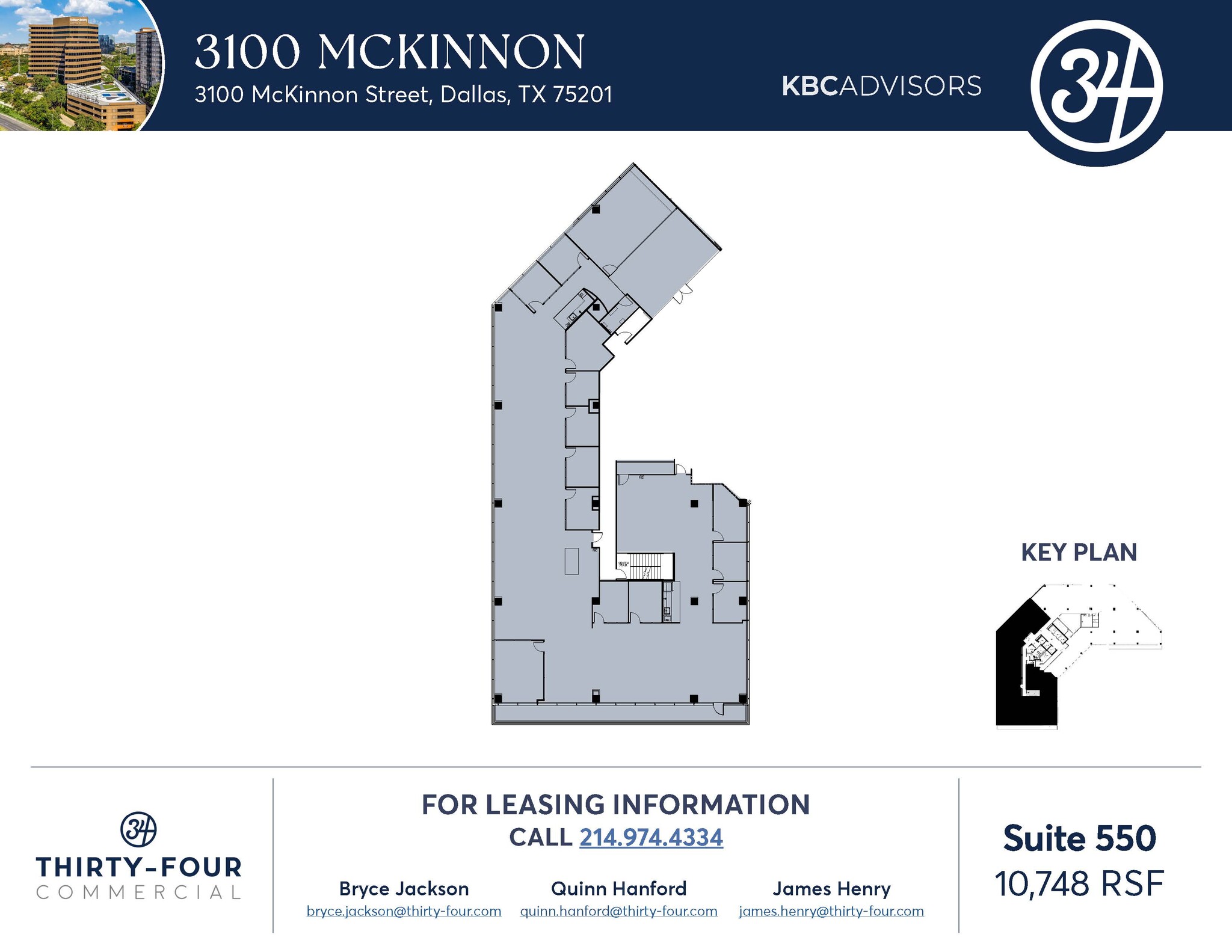 3100 McKinnon St, Dallas, TX à louer Plan d’étage– Image 1 sur 1