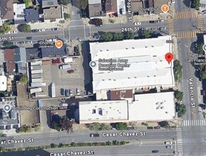 Cesar Chaves, San Francisco, CA - VUE AÉRIENNE vue de carte