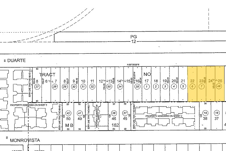 490-498 E Duarte Rd, Monrovia, CA à louer - Plan cadastral – Image 3 sur 3