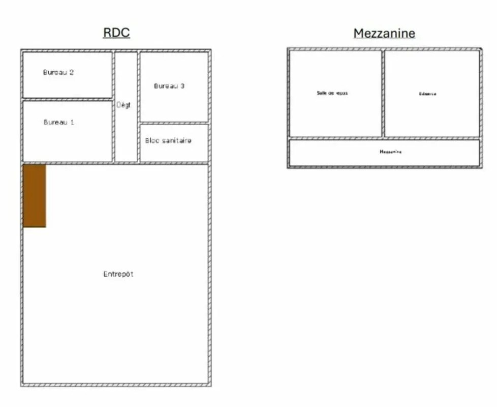 Bureau dans Ecquevilly à louer Plan d’étage– Image 1 sur 2