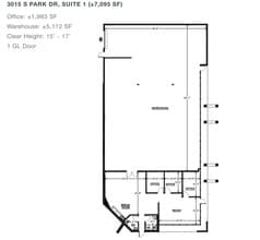 3015 S Park Dr, Tempe, AZ à louer Plan d’étage– Image 1 sur 6