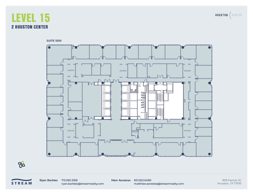 909 Fannin St, Houston, TX à louer Plan d’étage– Image 1 sur 1