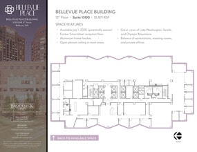 10500 NE 8th St, Bellevue, WA à louer Plan d’étage– Image 1 sur 1