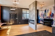 231 Norman Avenue #511 Interior with electric fireplace wall