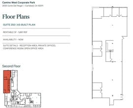 2035 corte del nogal, Carlsbad, CA à louer Plan d’étage– Image 1 sur 2