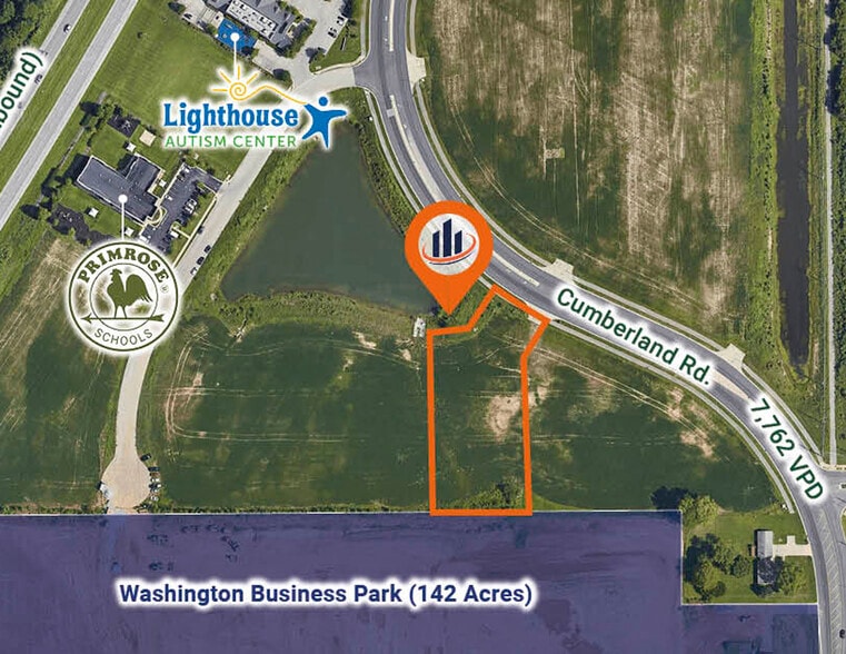 Cumberland Rd – Noblesville – Land | 2.50 AC, Noblesville, IN à vendre - Aérien – Image 2 sur 5