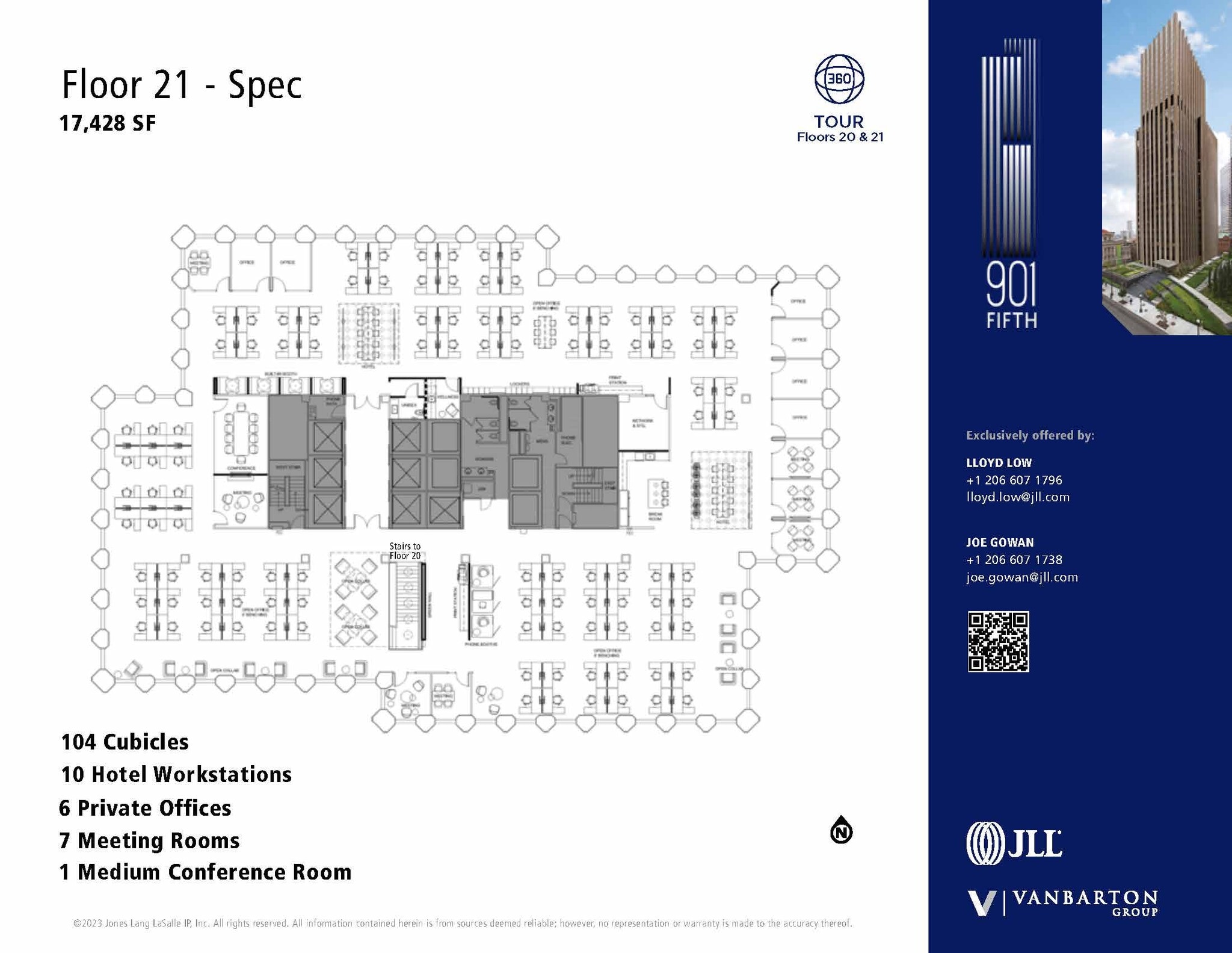 901 5th Ave, Seattle, WA à louer Plan d’étage– Image 1 sur 6