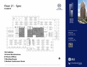 901 5th Ave, Seattle, WA à louer Plan d’étage– Image 1 sur 6