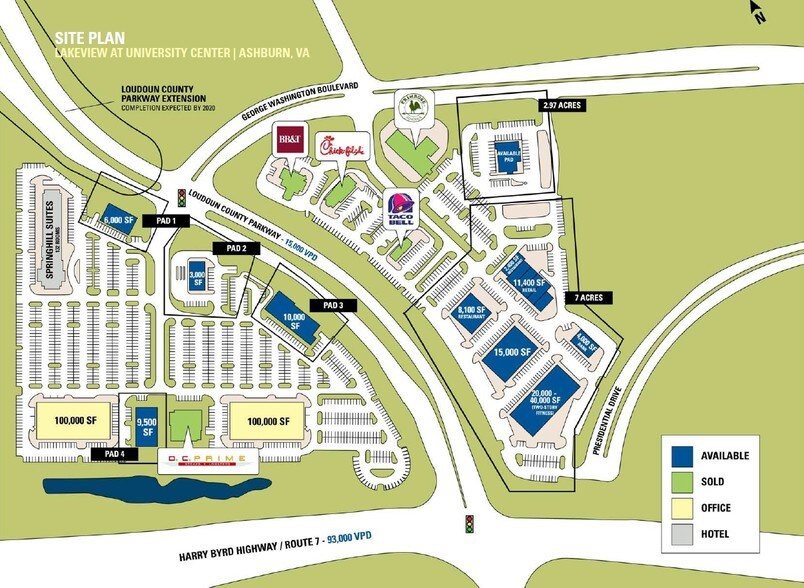 Loudoun County Pky, Ashburn, VA à louer - Plan de site – Image 2 sur 2