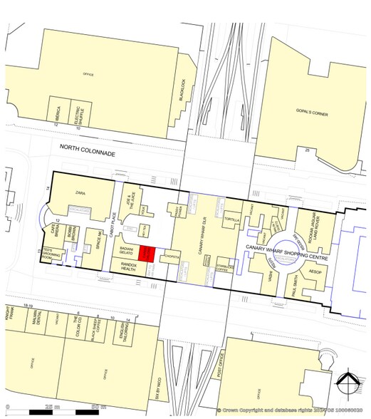 Cabot Place W, Londres à louer - Plan cadastral – Image 2 sur 2