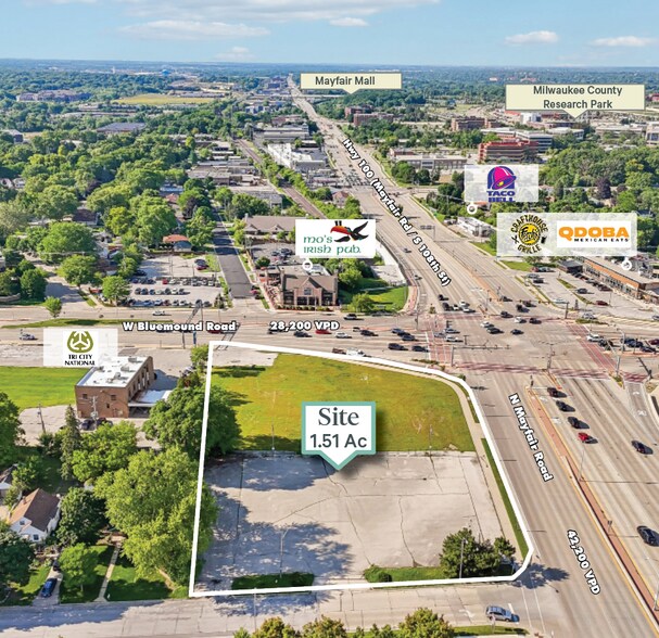 Hwy 100 & Bluemond Rd, Wauwatosa, WI à louer - Aérien – Image 2 sur 2