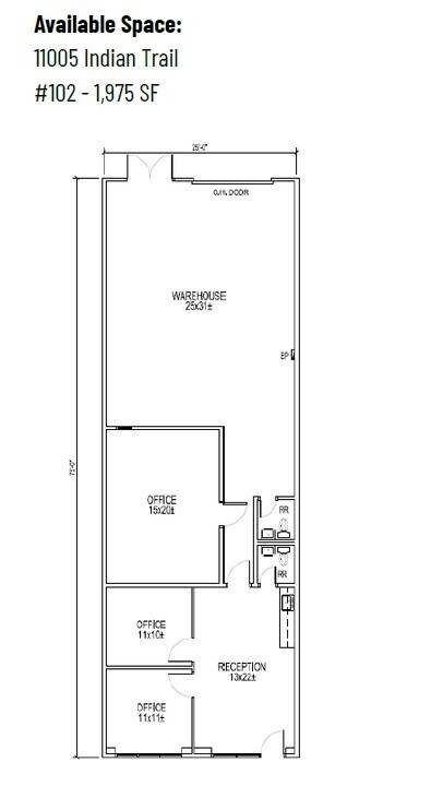 11005 Indian Trl, Dallas, TX à louer Plan d’étage– Image 1 sur 1