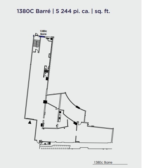 1320-1390 Rue Barré, Montréal, QC à louer Plan d’étage– Image 1 sur 1