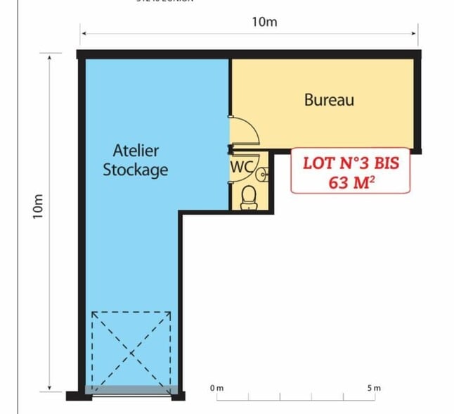 Local d’activités dans Montrabé à louer - Plan d’étage – Image 2 sur 2