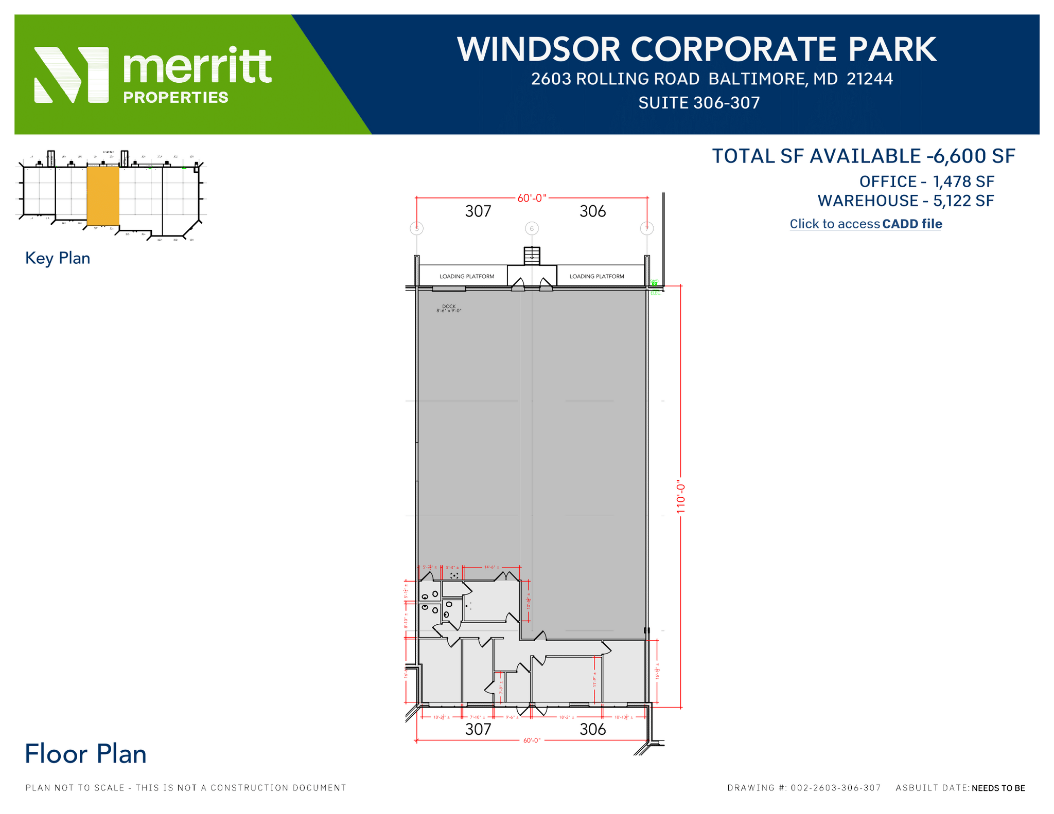 2601 N Rolling Rd, Windsor Mill, MD à louer Plan d’étage– Image 1 sur 1
