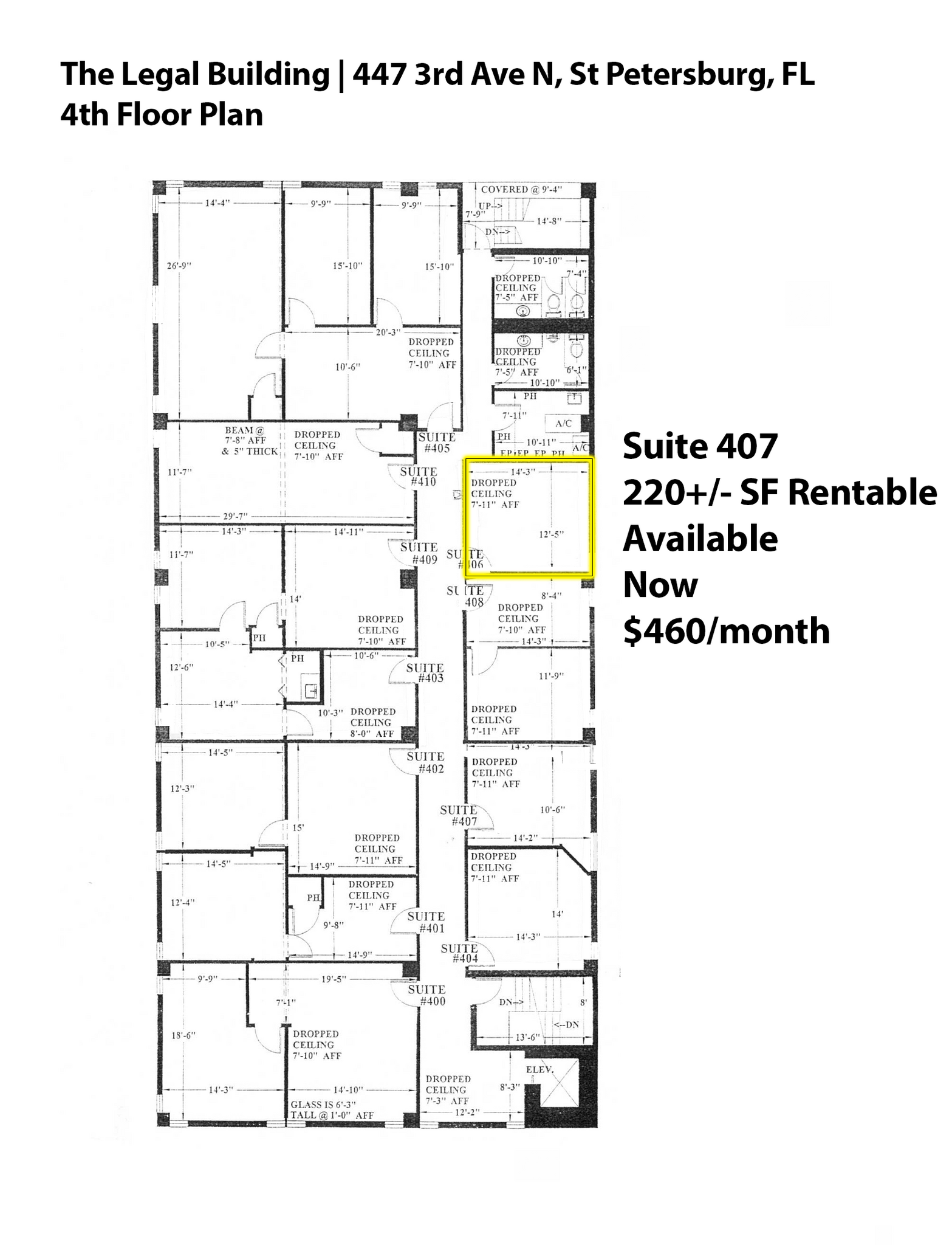 447 3rd Ave N, Saint Petersburg, FL à louer Plan d’étage– Image 1 sur 1