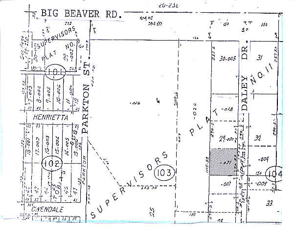 2873 Daley Dr, Troy, MI à louer - Plan cadastral – Image 2 sur 2