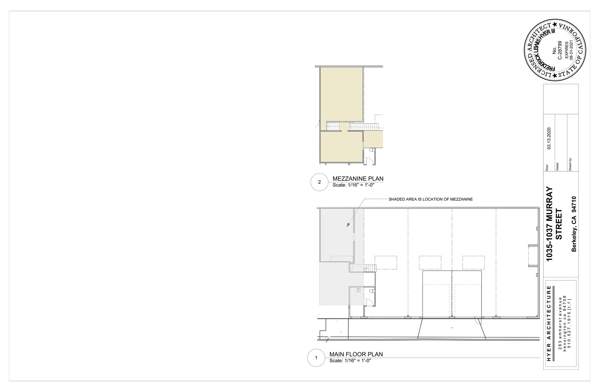 1035 Murray St, Berkeley, CA à louer Plan de site– Image 1 sur 5