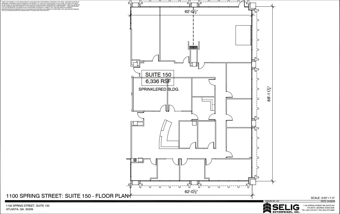 1100 Spring St NW, Atlanta, GA à louer Plan d’étage– Image 1 sur 1