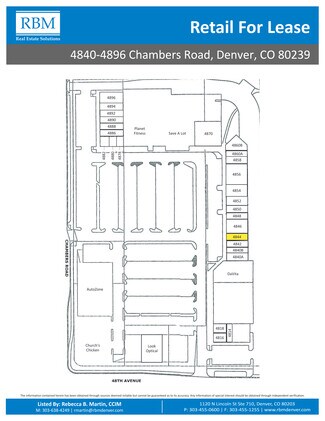 Plus de détails pour 4840-4896 Chambers Rd, Denver, CO - Local commercial à louer