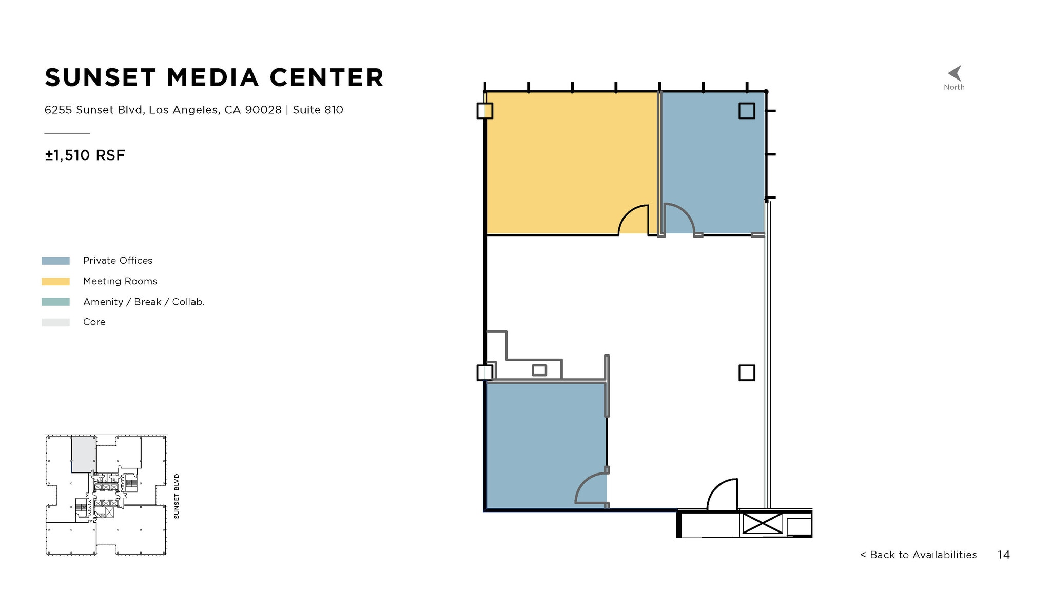 6255 W Sunset Blvd, Los Angeles, CA à louer Plan d’étage– Image 1 sur 1