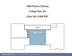 1688 Phoenix Pky, College Park, GA à louer Plan d’étage– Image 1 sur 3