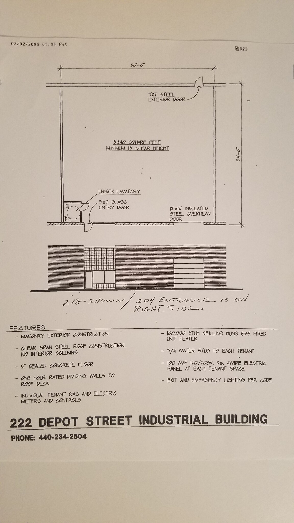 200-222 Depot St, Berea, OH à louer Plan d’étage– Image 1 sur 1