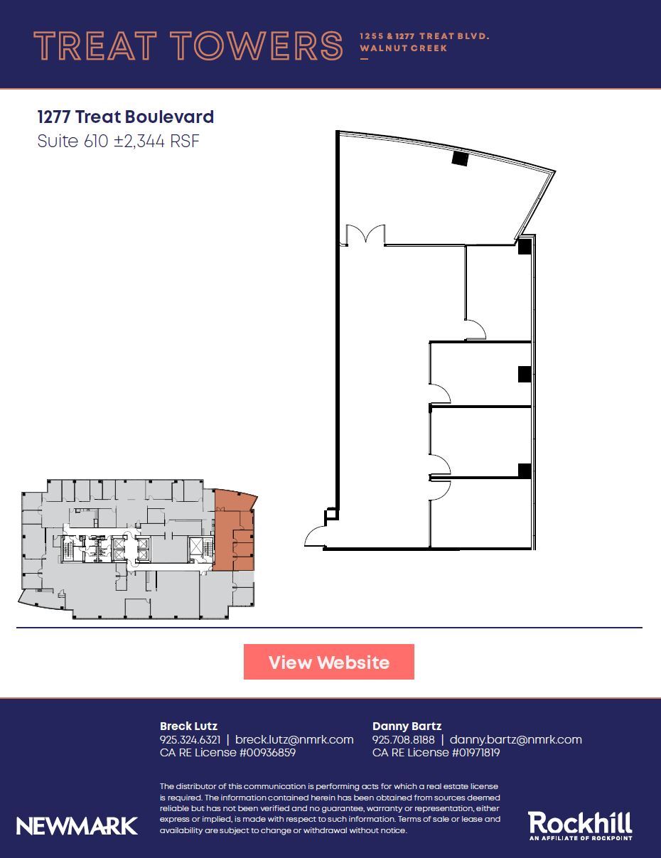 1255 Treat Blvd, Walnut Creek, CA à louer Plan d’étage– Image 1 sur 1