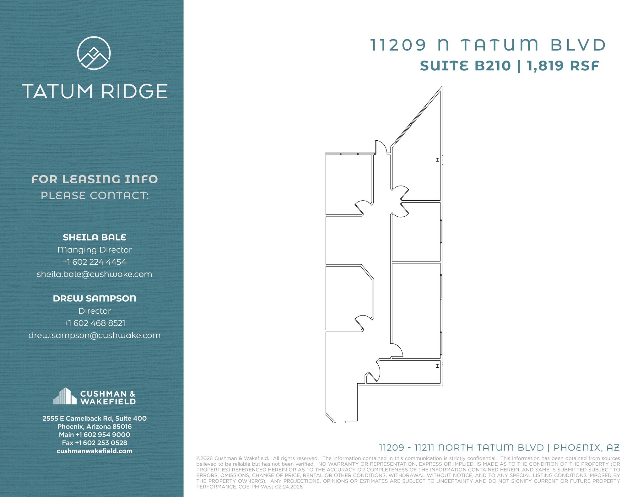 11209 N Tatum Blvd, Phoenix, AZ à louer Plan de site– Image 1 sur 1