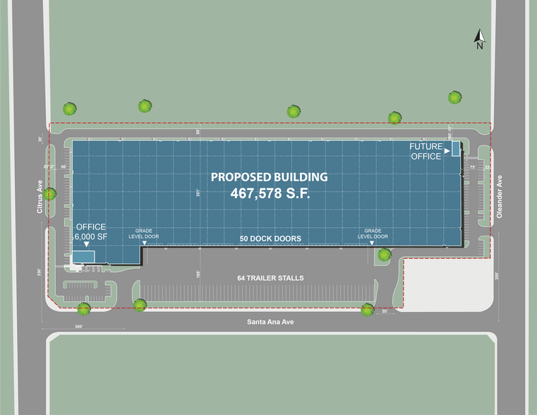 Citrus Avenue and Santa Ana Avenue, Fontana, CA à vendre - Plan de site – Image 2 sur 3