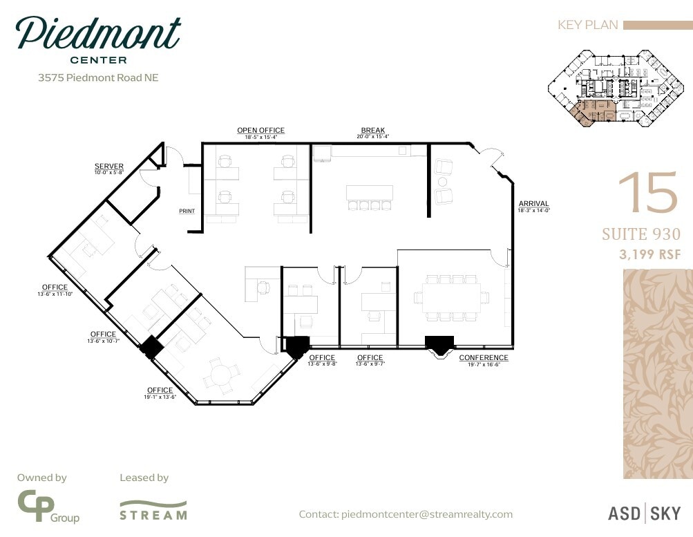 3495 Piedmont Rd NE, Atlanta, GA à louer Plan d’étage– Image 1 sur 1