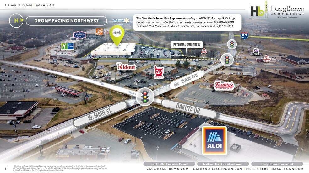 1 Kmart Plz, Cabot, AR à louer - Aérien – Image 2 sur 4