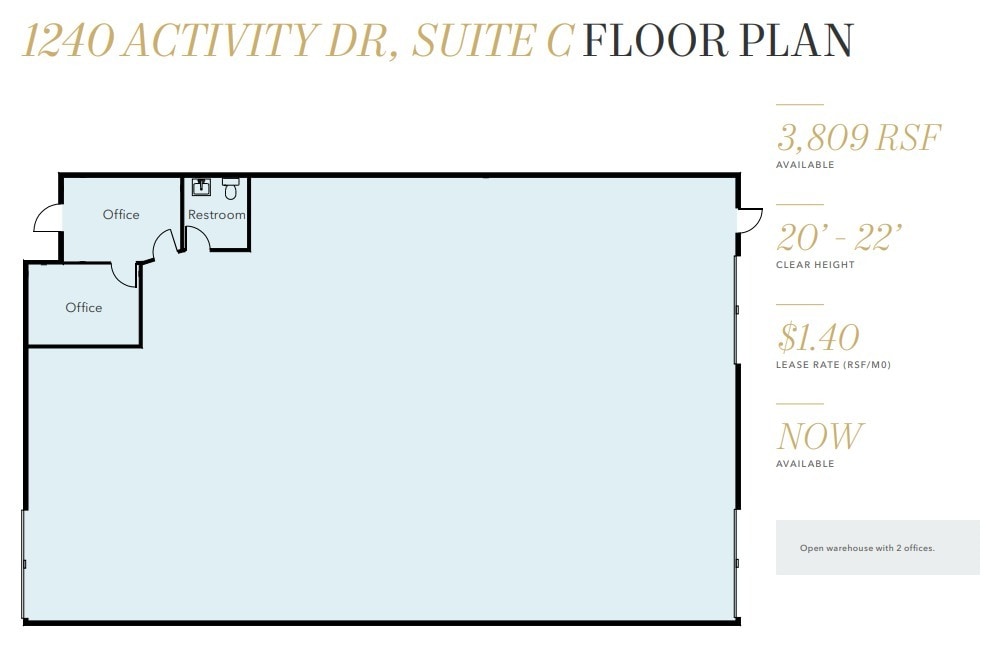 1300 Specialty Dr, Vista, CA à louer Plan d’étage– Image 1 sur 1
