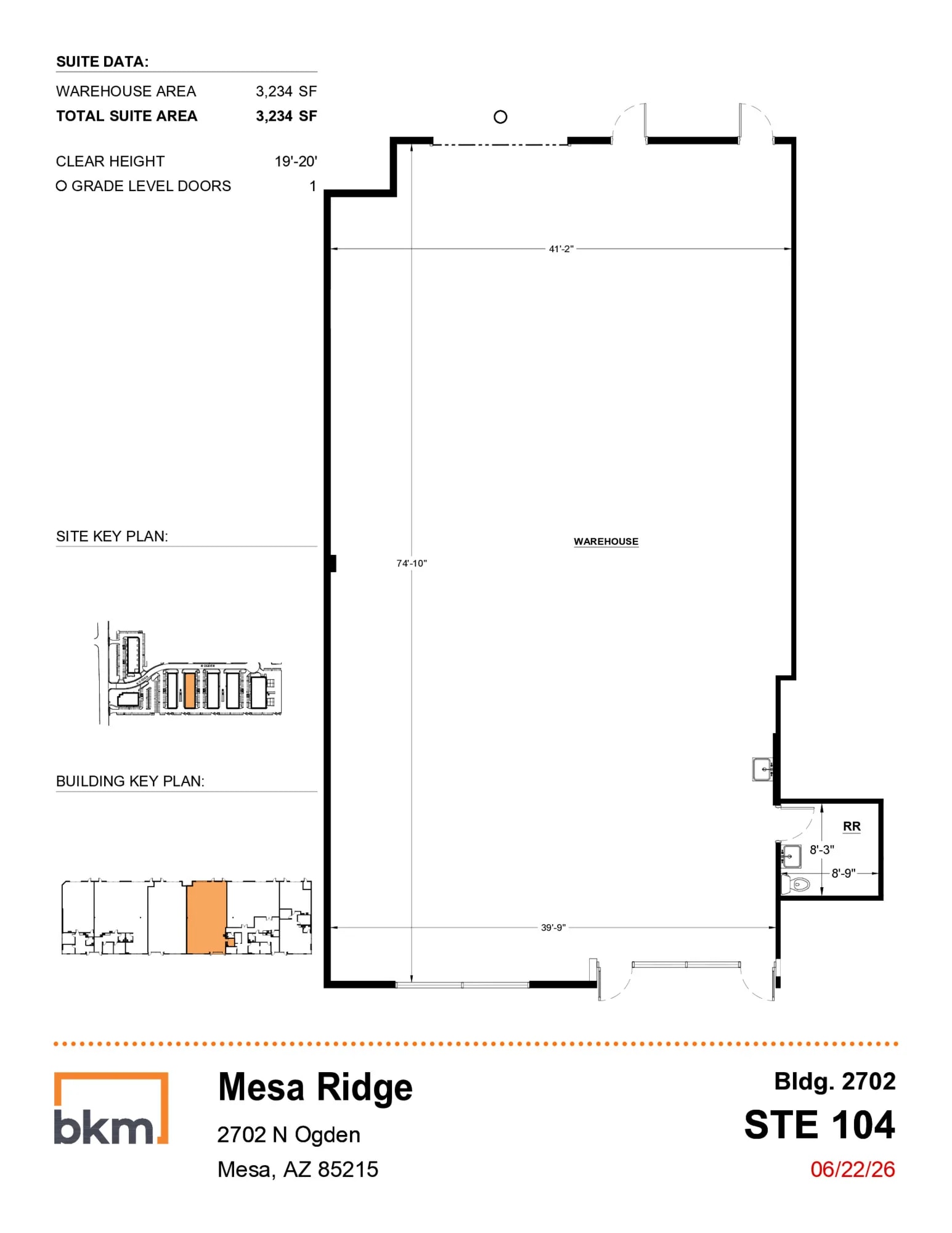 4215 E McDowell Rd, Mesa, AZ à louer Plan d’étage– Image 1 sur 1