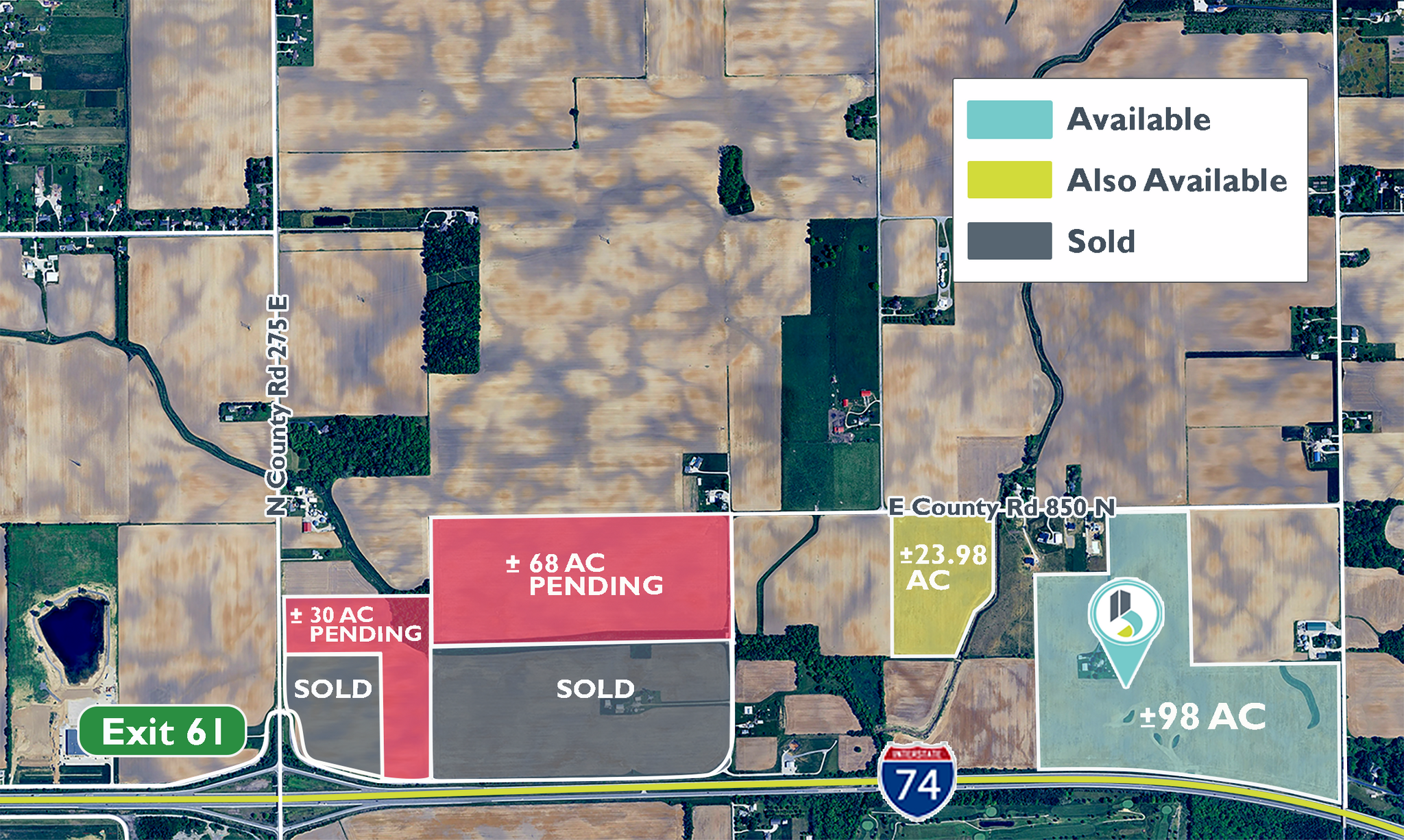 4623 E County Road 850 N, Pittsboro, IN à vendre Photo principale– Image 1 sur 3