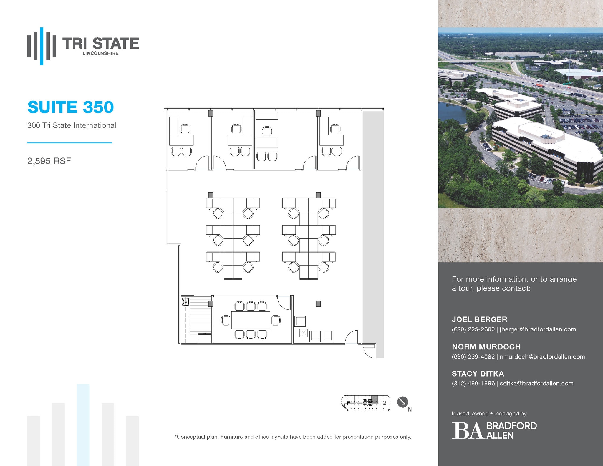 300 Tri State International, Lincolnshire, IL à louer Plan d’étage– Image 1 sur 1