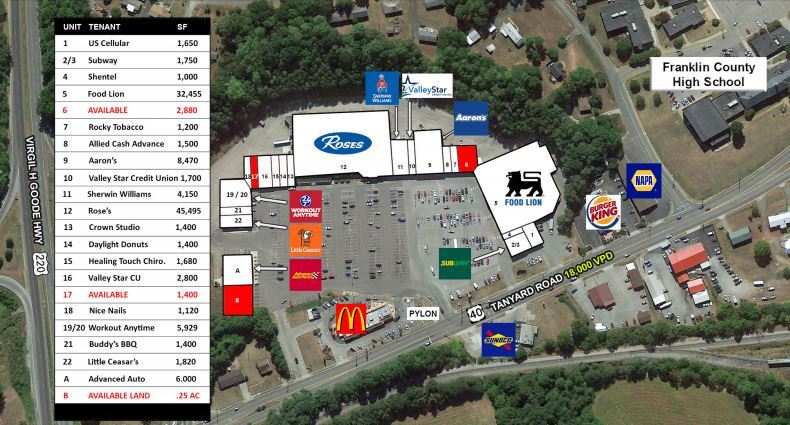 890 Tanyard Rd, Rocky Mount, VA à louer - Plan de site – Image 3 sur 7