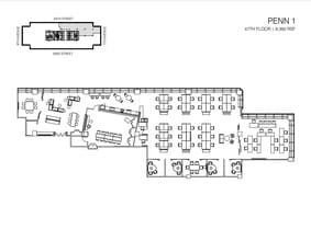 PENN 1, New York, NY à louer Plan d’étage– Image 2 sur 3