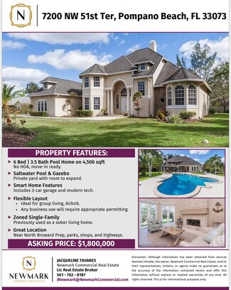 Plus de détails pour 7200 NW 51st Ter, Coconut Creek, FL - Santé à vendre