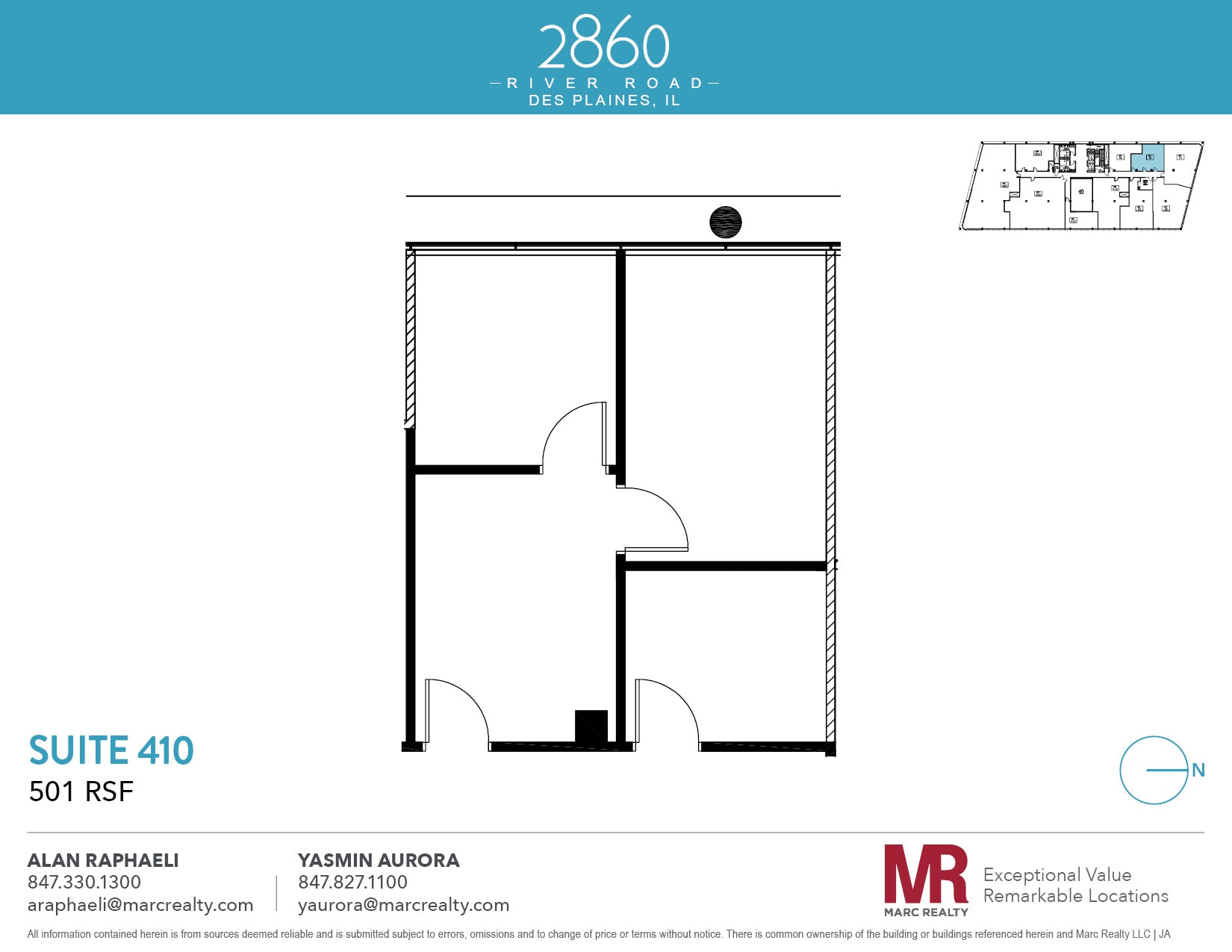 2860 S River Rd, Des Plaines, IL à louer Plan d’étage– Image 1 sur 1