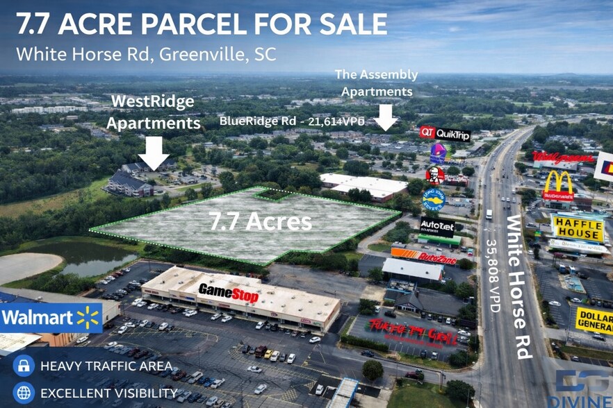 White Horse Rd Development Parcel, Greenville, SC à vendre - Photo principale – Image 1 sur 5