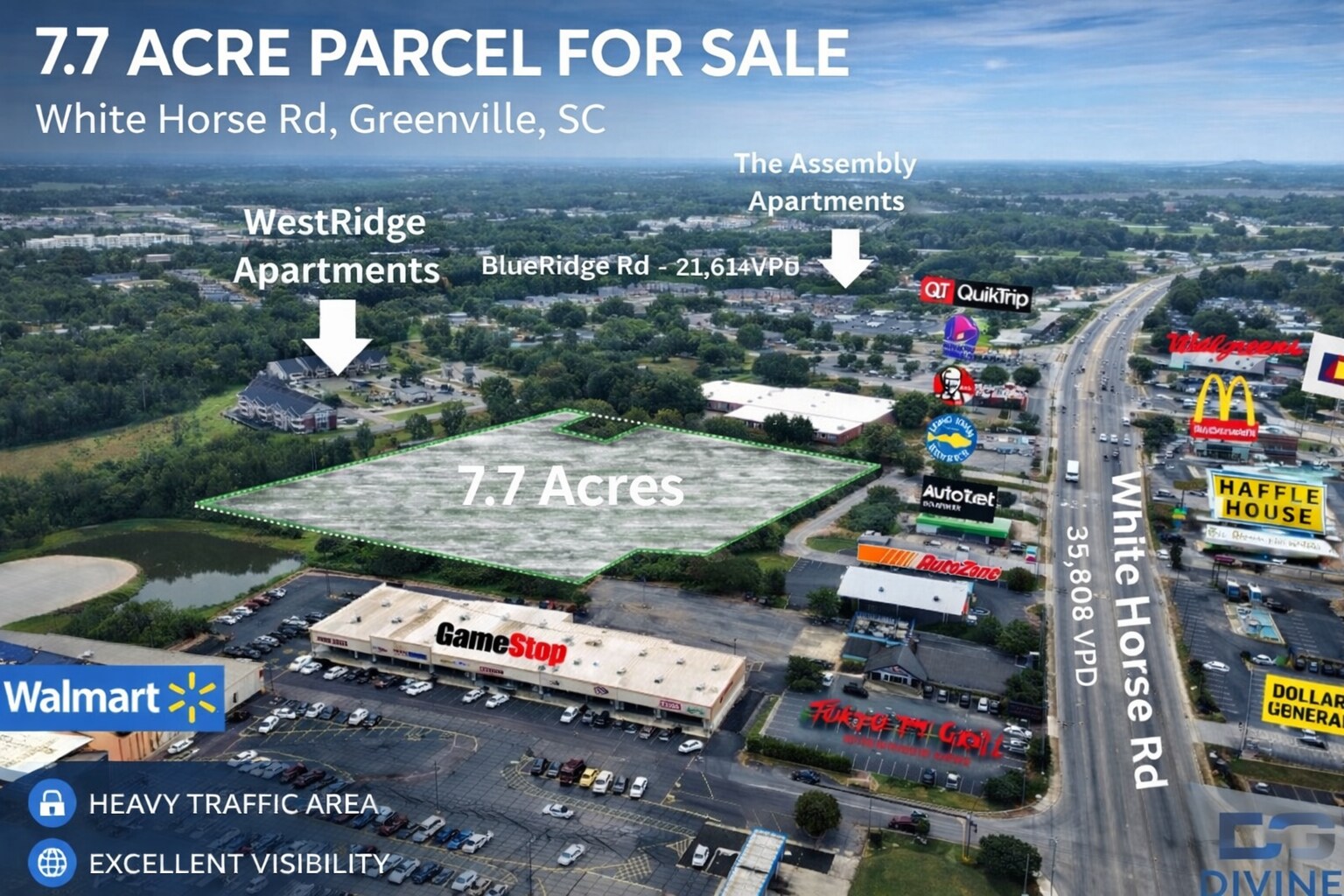 White Horse Rd Development Parcel, Greenville, SC à vendre Photo principale– Image 1 sur 6