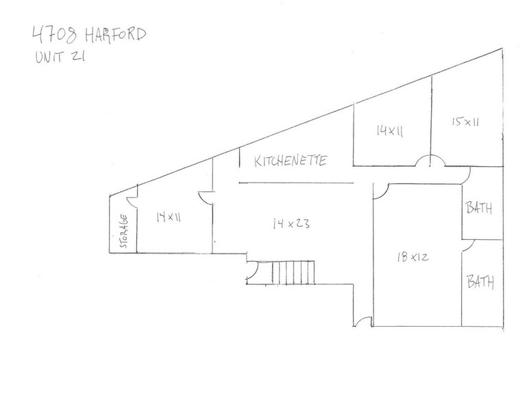 4708 Harford Rd, Baltimore, MD à louer - Plan d’étage – Image 2 sur 4