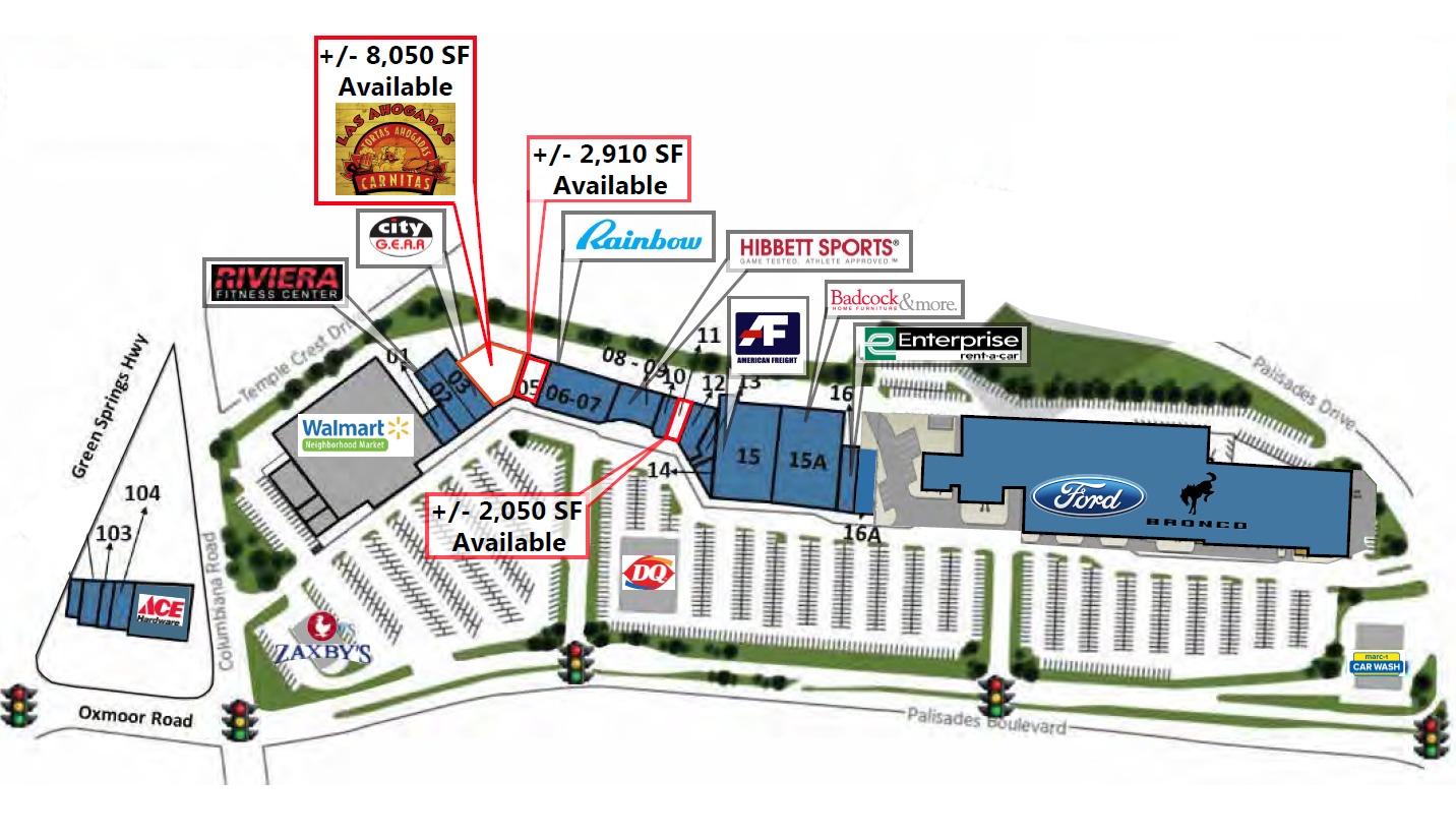 300-488 Palisades Blvd, Birmingham, AL à louer Plan de site– Image 1 sur 1