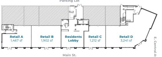 10 N Main St, Wharton, NJ à louer Plan d’étage– Image 1 sur 1