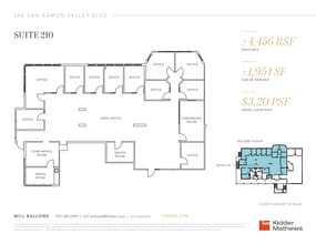 588 San Ramon Valley Blvd, Danville, CA à louer Plan d’étage– Image 1 sur 2